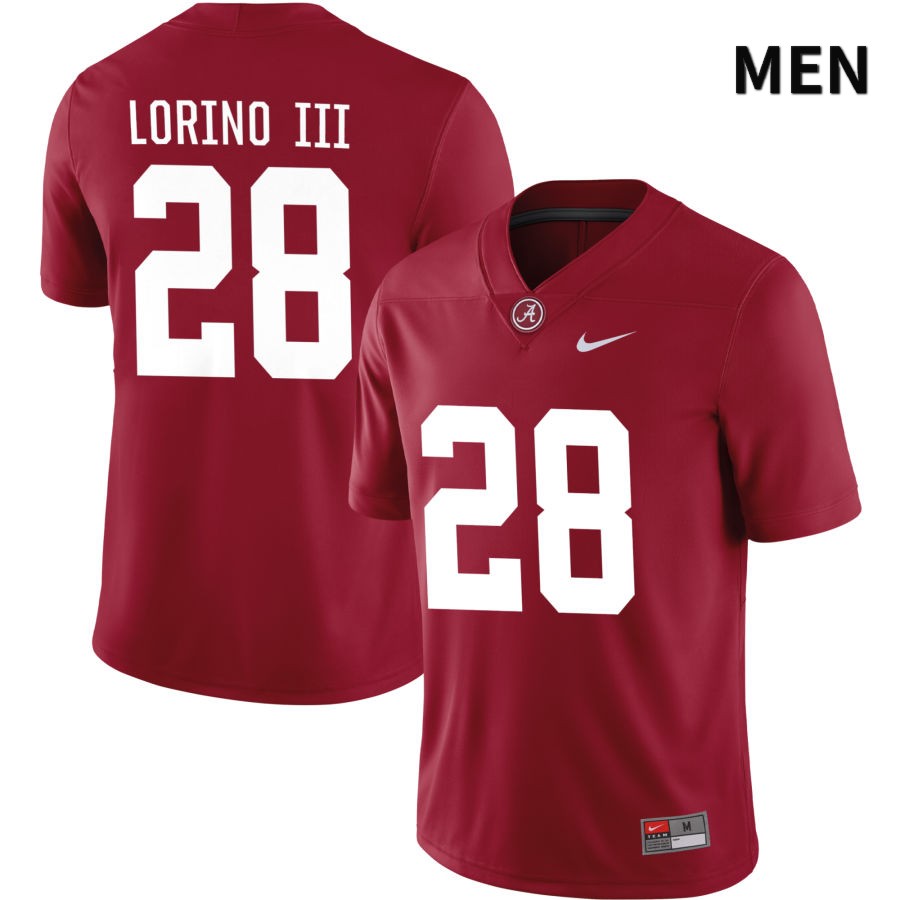 Alabama Crimson Tide Men's Michael Lorino III #28 NIL Crimson 2022 NCAA Authentic Stitched College Football Jersey QJ16Z63DA